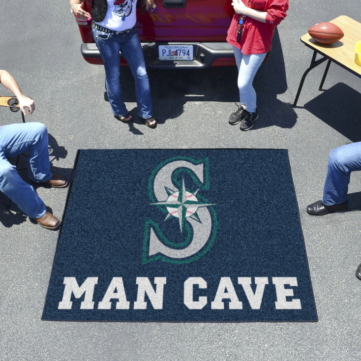 59.5" x 71" Seattle Mariners Man Cave Tailgater Navy Rectangle Mat
