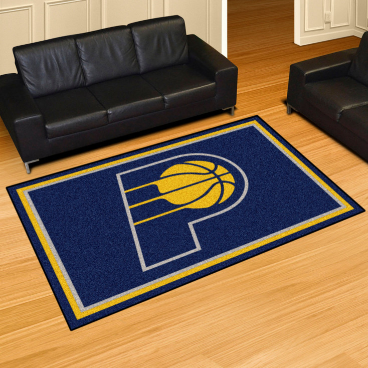 59.5" x 88" Indiana Pacers Blue Rectangle Rug