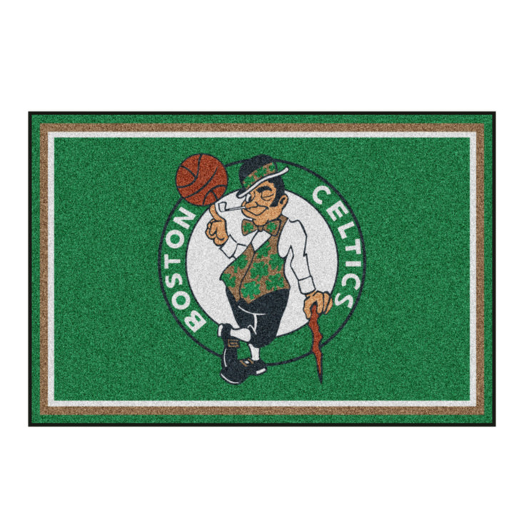 59.5" x 88" Boston Celtics Green Rectangle Rug