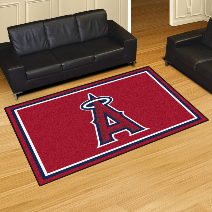 59.5" x 88" Los Angeles Angels Red Rectangle Rug