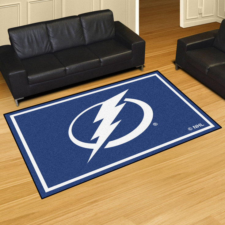 59.5" x 88" Tampa Bay Lightning Blue Rectangle Rug