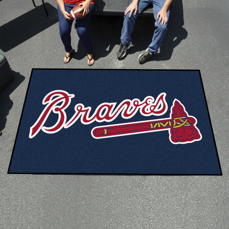 59.5" x 94.5" Atlanta Braves Blue Rectangle Ulti Mat