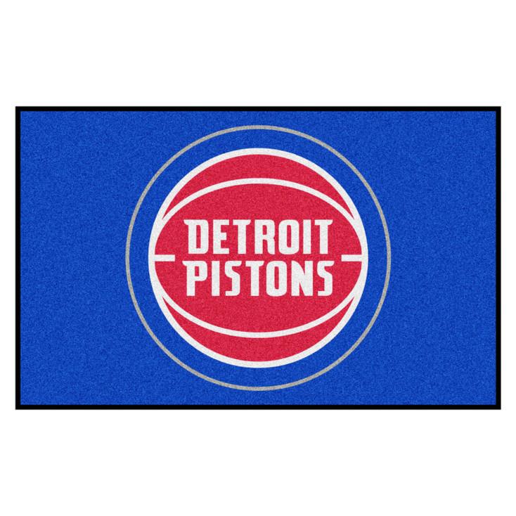 59.5" x 94.5" Detroit Pistons Blue Rectangle Ulti Mat