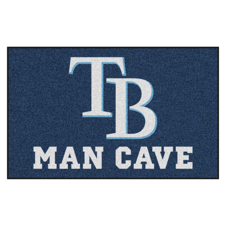 59.5" x 94.5" Tampa Bay Rays Navy Man Cave Rectangle Ulti Mat