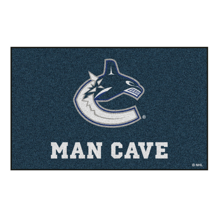 59.5" x 94.5" Vancouver Canucks Navy Man Cave Rectangle Ulti Mat