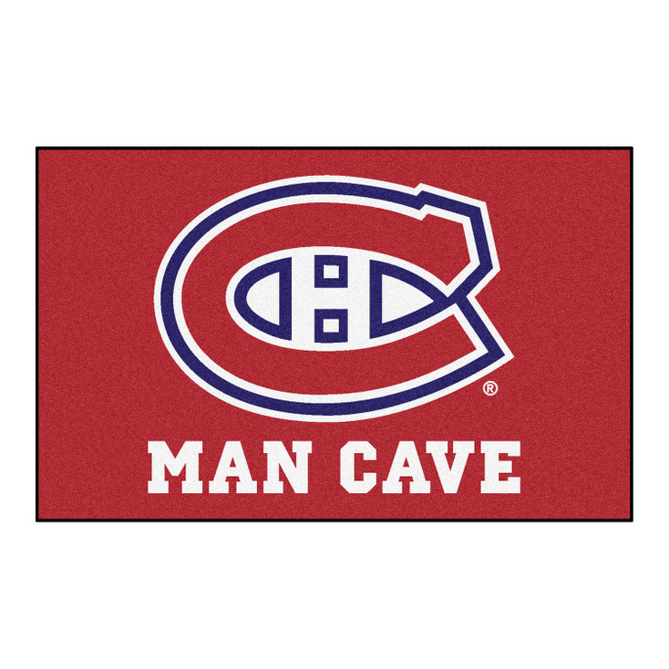 59.5" x 94.5" Montreal Canadiens Red Man Cave Rectangle Ulti Mat