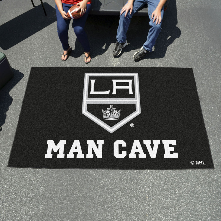 59.5" x 94.5" Los Angeles Kings Black Man Cave Rectangle Ulti Mat