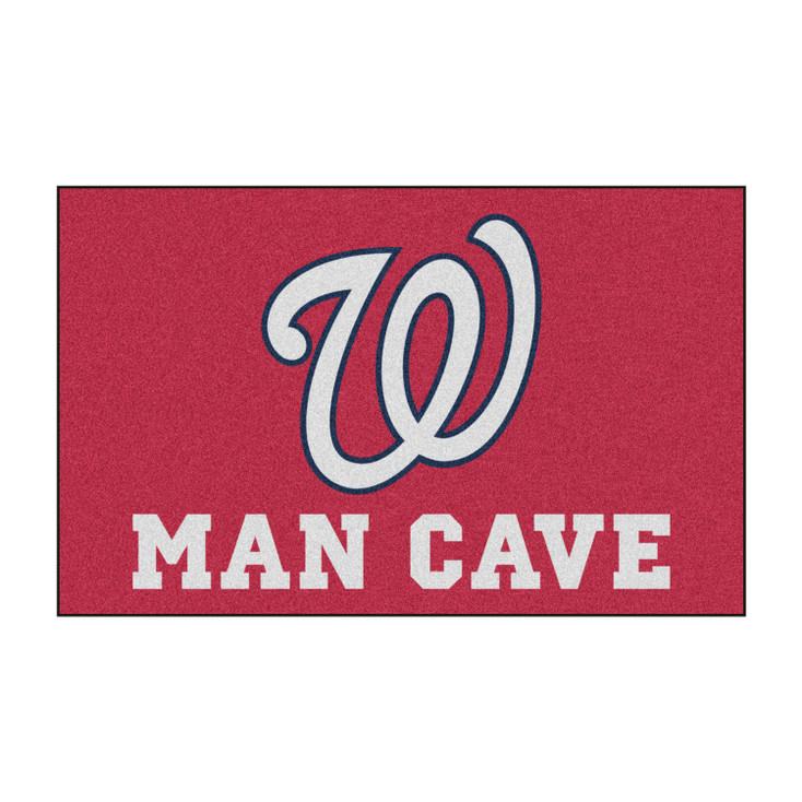 59.5" x 94.5" Washington Nationals Red Man Cave Rectangle Ulti Mat
