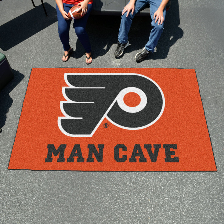 59.5" x 94.5" Philadelphia Flyers Orange Man Cave Rectangle Ulti Mat