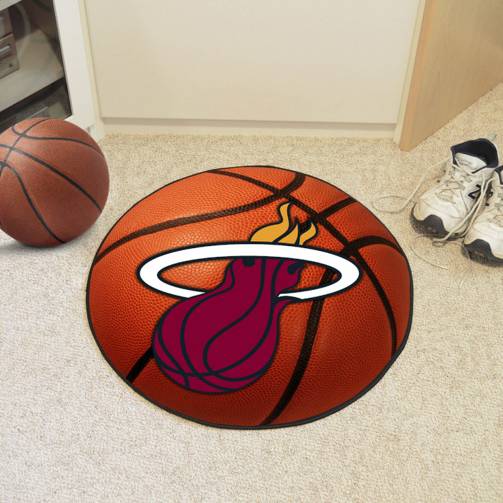 27" Miami Heat Round Basketball Mat