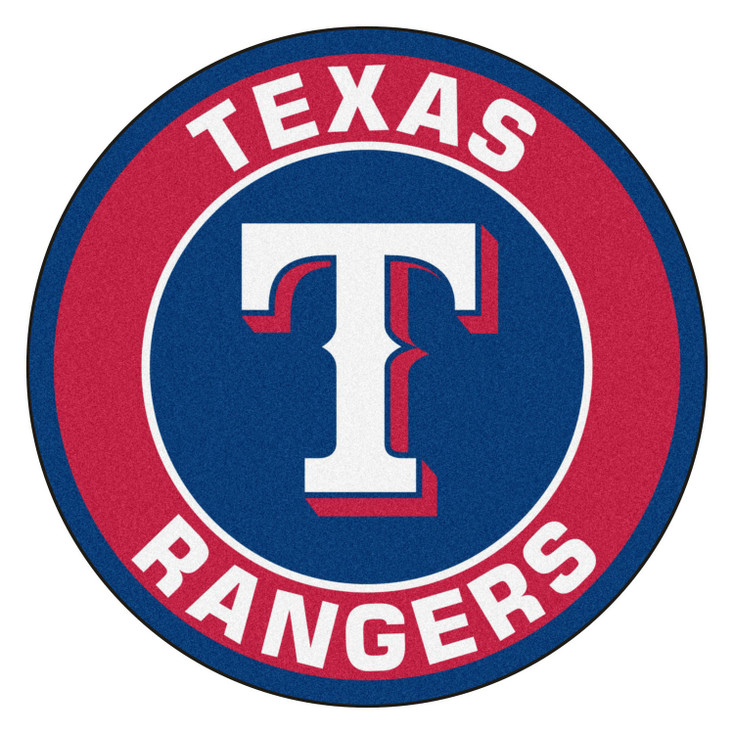 27" Texas Rangers Roundel Blue Round Mat