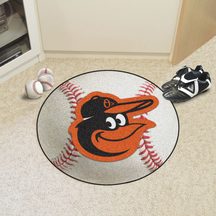 27" Baltimore Orioles Round Baseball Mat