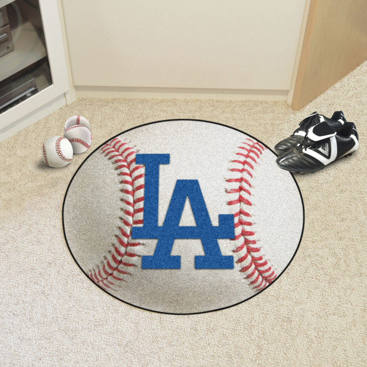 27" Los Angeles Dodgers Round Baseball Mat