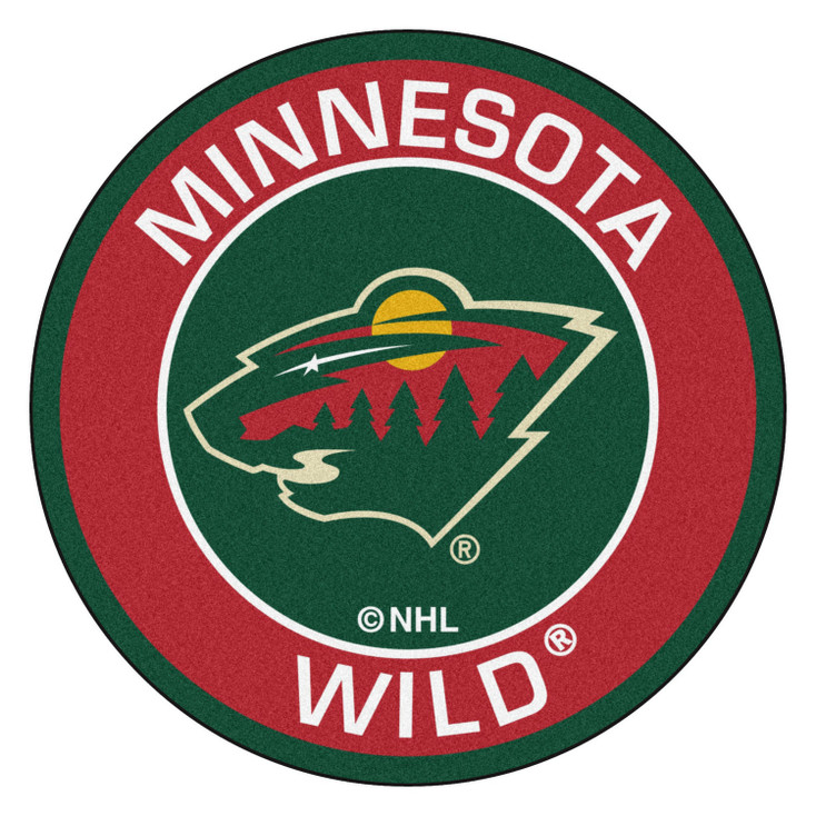 27" Minnesota Wild Roundel Green Round Mat