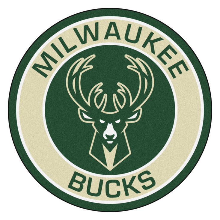 27" Milwaukee Bucks Roundel Green Round Mat