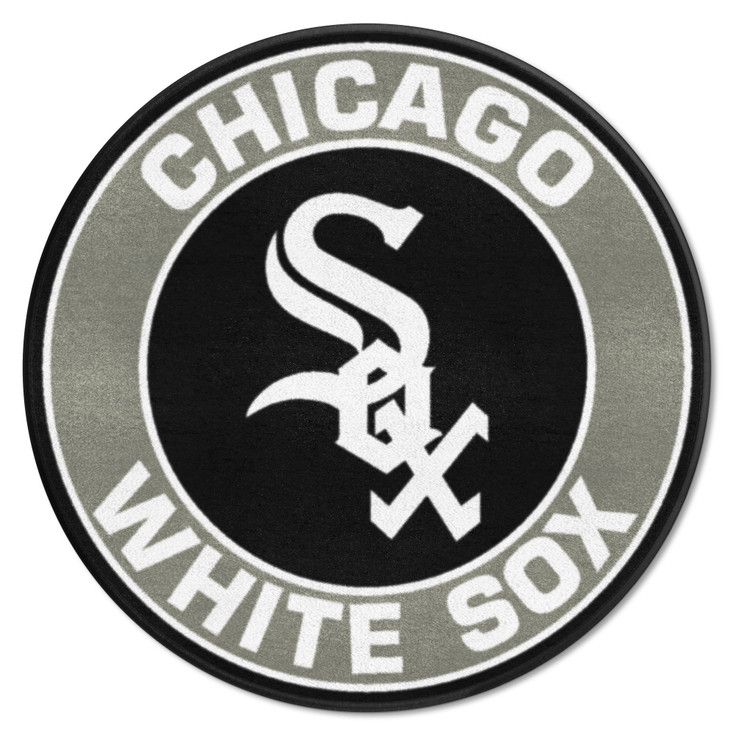 27" Chicago White Sox Roundel Black Round Mat