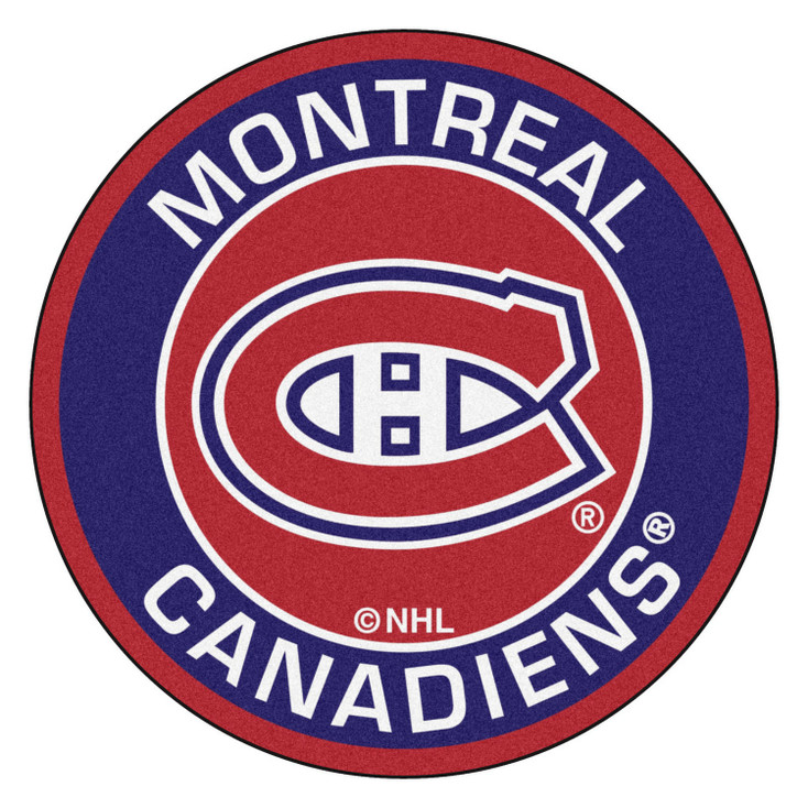 27" Montreal Canadiens Roundel Blue Round Mat