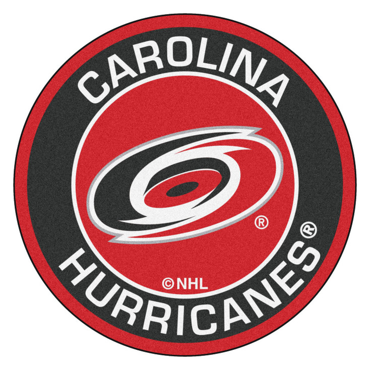 27" Carolina Hurricanes Roundel Red Round Mat