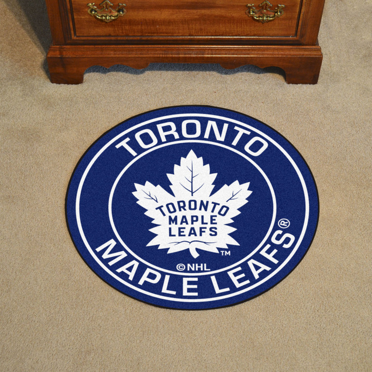 27" Toronto Maple Leafs Roundel Blue Round Mat