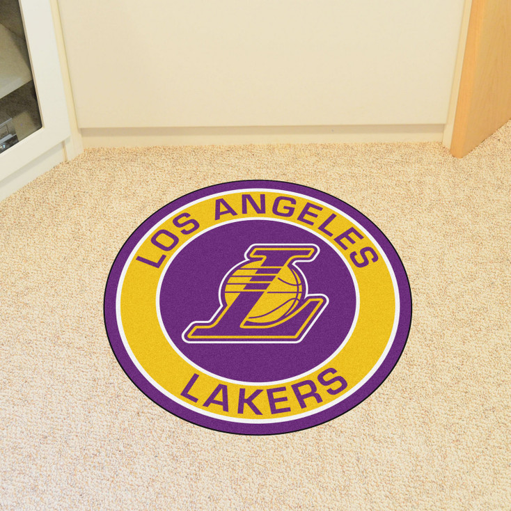 27" Los Angeles Lakers Roundel Purple Round Mat
