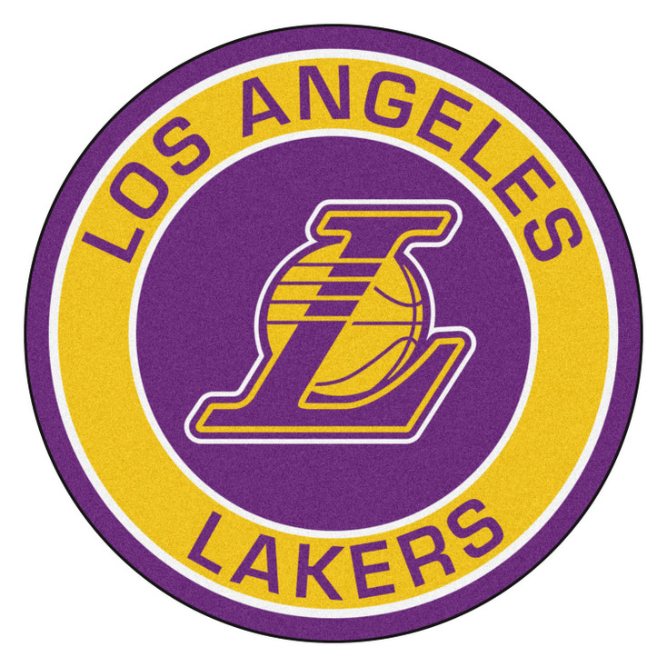 27" Los Angeles Lakers Roundel Purple Round Mat