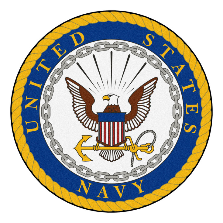 44" U.S. Navy Blue Round Mat