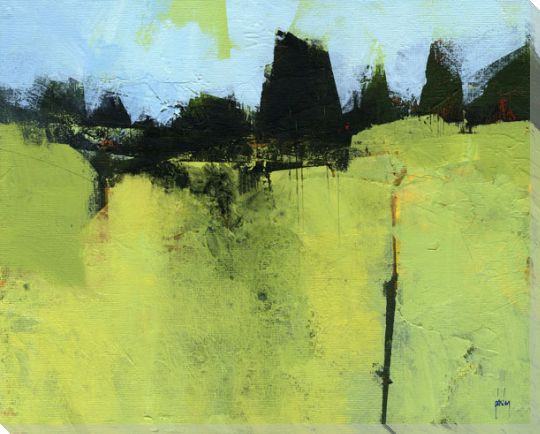 Green Fold Wrapped Canvas Giclee Art Print Wall Art