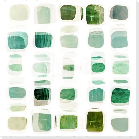 Hip Squares No 1 Wrapped Canvas Giclee Art Print Wall Art
