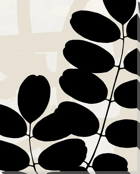 Botanical Silhouette 4 Wrapped Canvas Giclee Art Print Wall Art
