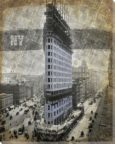 New York Cityscape I Wrapped Canvas Giclee Art Print Wall Art