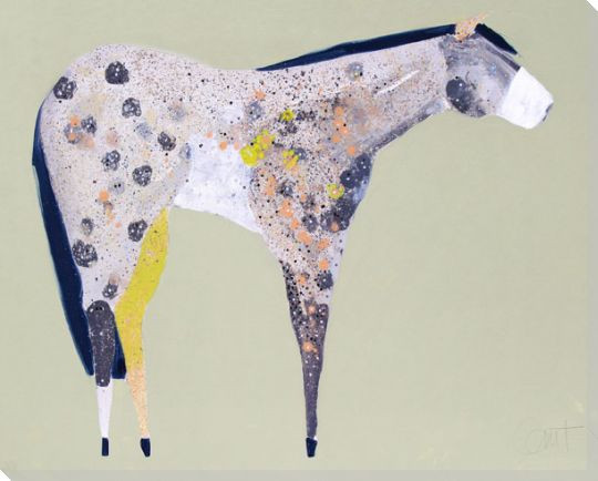 Horse No 60 Wrapped Canvas Giclee Art Print Wall Art