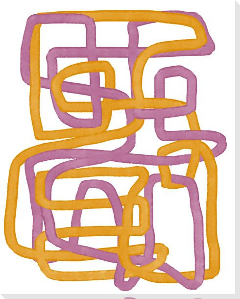 Twisting Pathways 2 Wrapped Canvas Giclee Art Print Wall Art
