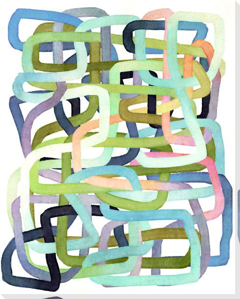 Winding Roads 1 Wrapped Canvas Giclee Art Print Wall Art