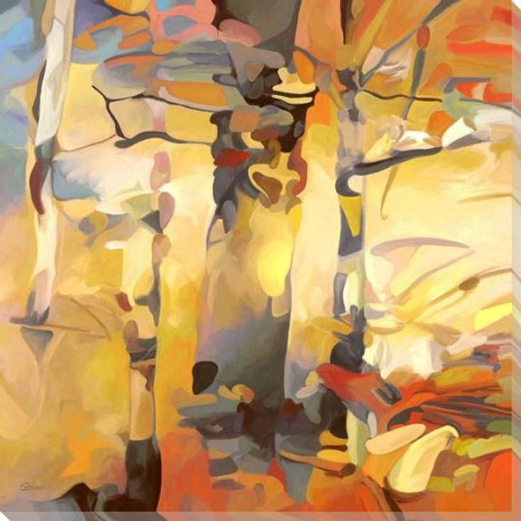 Deep Forest Sun Wrapped Canvas Giclee Art Print Wall Art