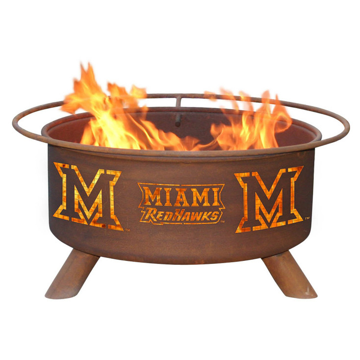Miami University (OH) RedHawks Metal Fire Pit