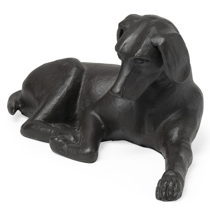 5" Black Labrador Dog Metal Sculpture