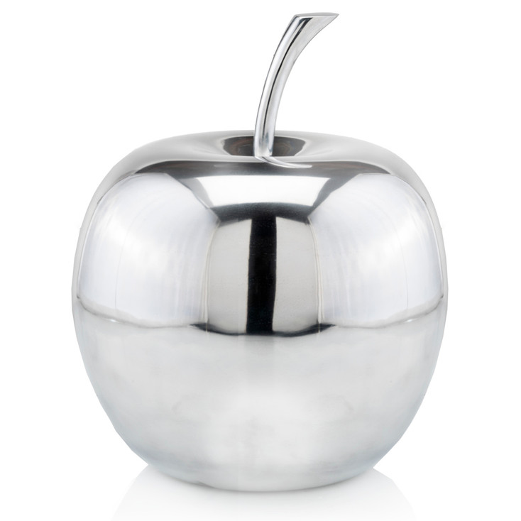 13" Silver Apple Aluminum Sculpture
