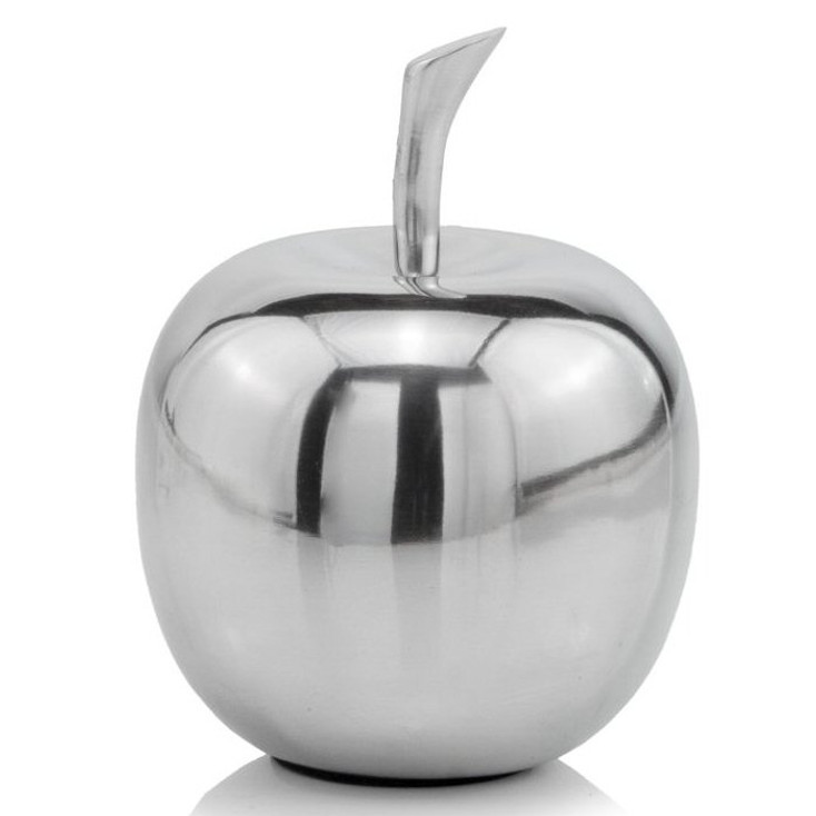 5.5" Silver Apple Aluminum Sculpture