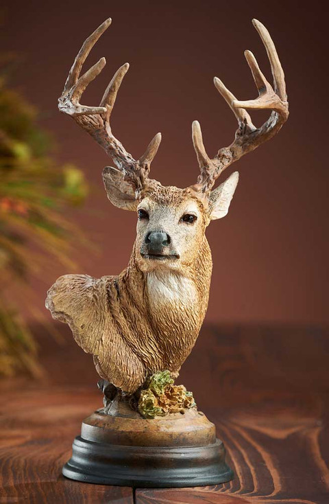 Symmetry Whitetail Deer Hand Painted Sculpture by Stephen Herrero