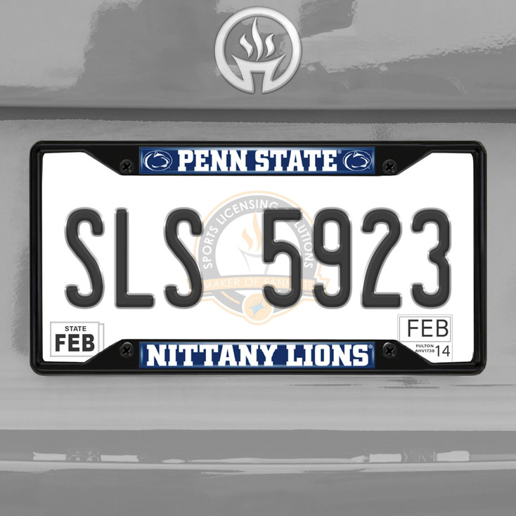 Penn State Nittany Lions Black License Plate Frame