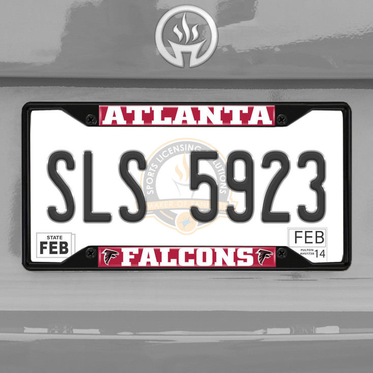 Atlanta Falcons Black License Plate Frame