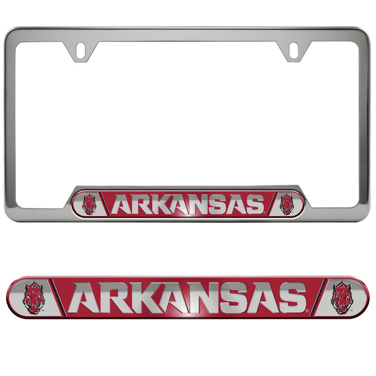 Arkansas Razorbacks Embossed License Plate Frame