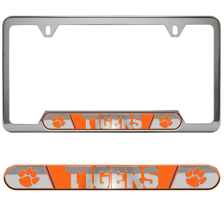 Clemson Tigers Embossed License Plate Frame