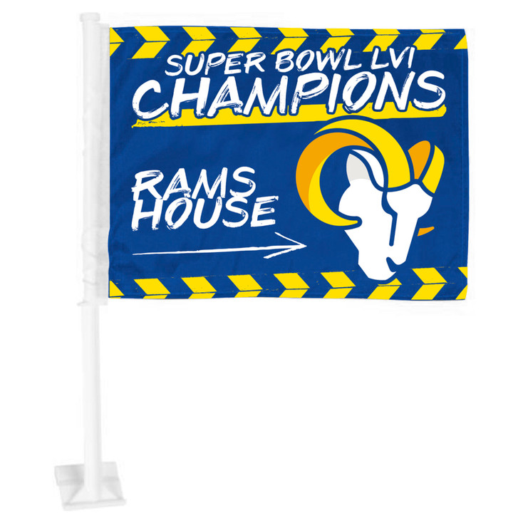 11" x 14" Los Angeles Rams Super Bowl LVI Champs Car Flag