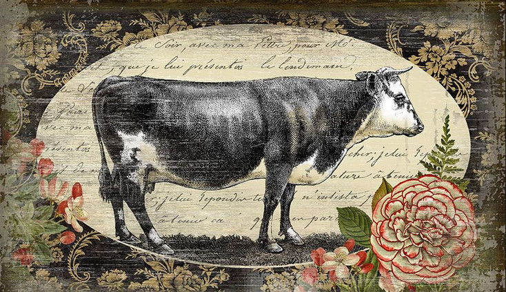 Farmhouse Cow Vintage Style Metal Sign