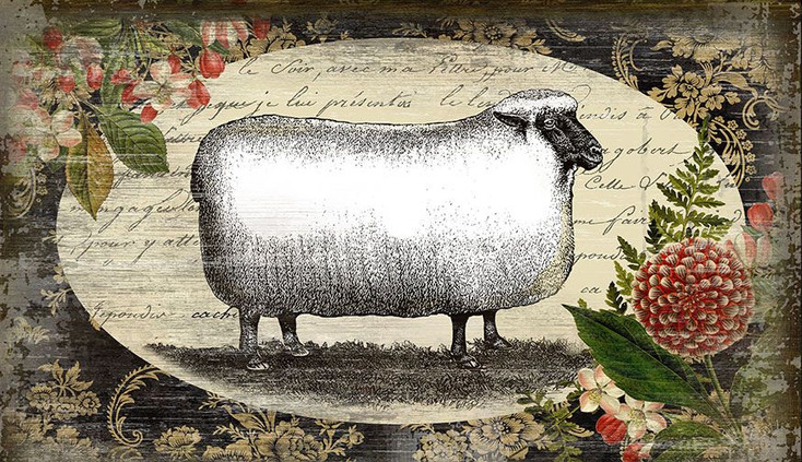 Farmhouse Sheep Vintage Style Metal Sign