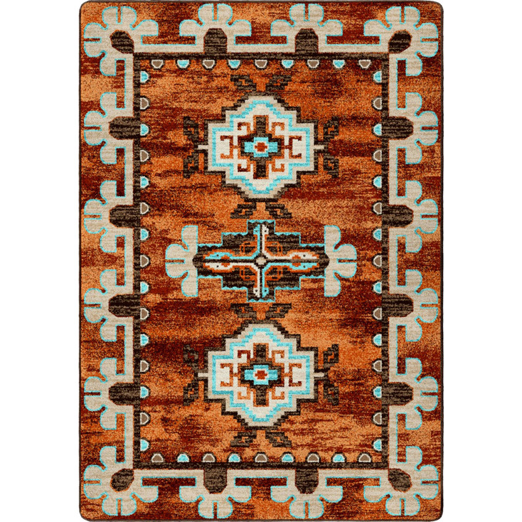 8' x 11' Badlands Rust Southwest Rectangle Rug