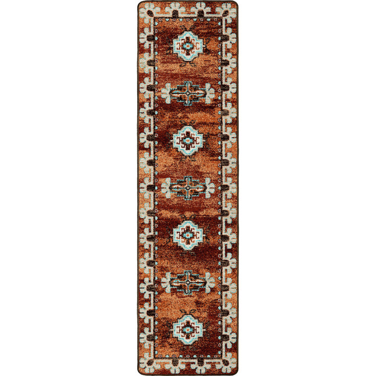2' x 8' Badlands Rust Southwest Rectangle Runner Rug