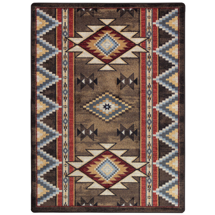 8' x 11' Bow Strings Brown Southwest Rectangle Rug