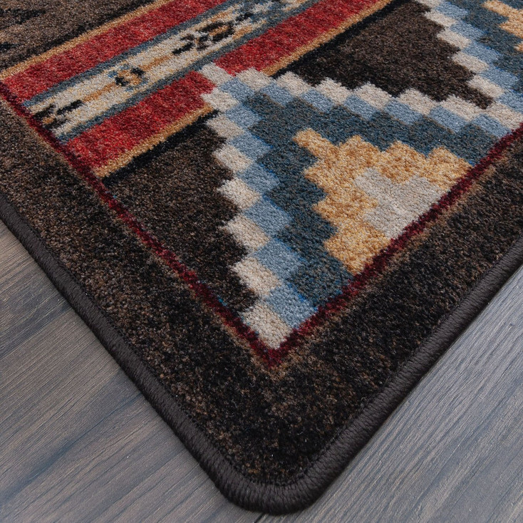 2' x 8' Bow Strings Brown Southwest Rectangle Runner Rug